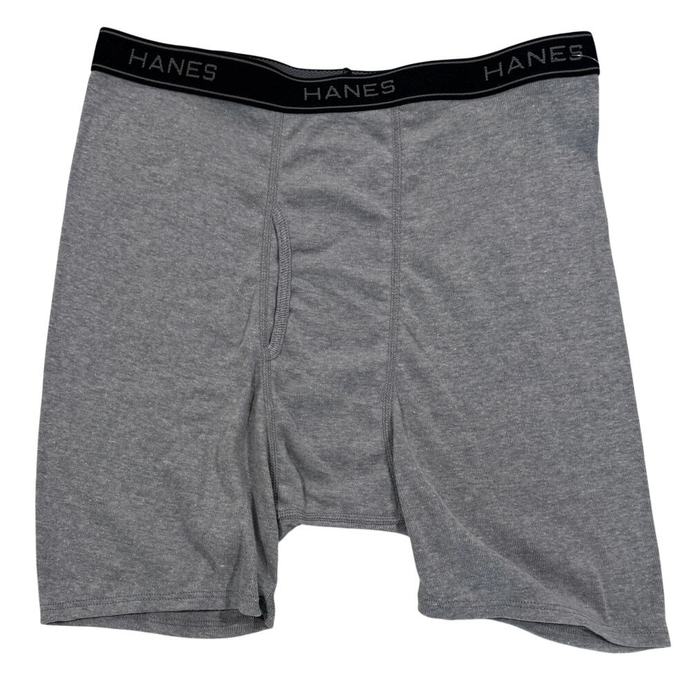 M3-48 HANES Men's Comfort Flex 100% Cotton Boxer Briefs Gray large